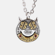 Demon Dollar Sign Sterling Silver Pendant