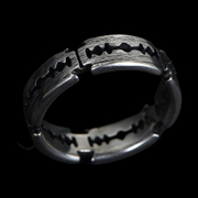 Anello da rasoio da uomo in acciaio inossidabile con lama