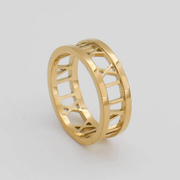 Custom Roman Numeral Sterling Silver Ring