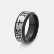 Jesus Cross Stainless Steel Ring