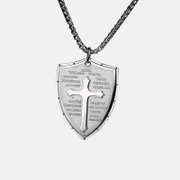 Collier en acier inoxydable Shield Cross