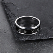Lucky Roman Number Stainless Steel Spinner Ring