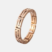 The Great Wall Pattern Stainless Steel Women Ring