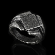 Square Corners Men's Stainless Steel Ring