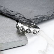 Northern Star Cross Stainless Steel Ring