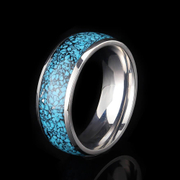 Gradual Opal Stars Stainless Steel Ring