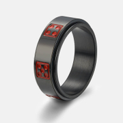 Lucky Dice Stainless Steel Spinner Ring