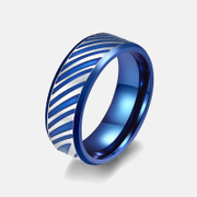 Anillo minimalista de acero inoxidable de línea simple