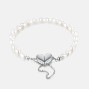 Magnetic Heart Pearl Stainless Steel Couple Bracelet