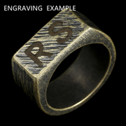Engraving Stainless Steel Men's Ring