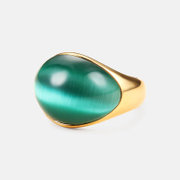 Opal Stainless Steel Men's Ring