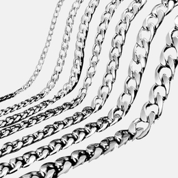 Hiphop Simple Stainless Steel Men's Necklace