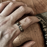 Laser Eye of God Stainless Steel Men's Ring