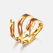 Anillo de acero inoxidable de tela de Huntian de mitología china