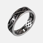 Retro Hollow Knot Stainless Steel Ring