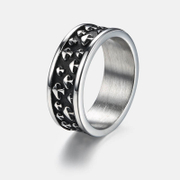Surrounded Mushroom Stainless Steel Ring