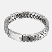 Bracciale minimalista in acciaio inossidabile con finitura opaca