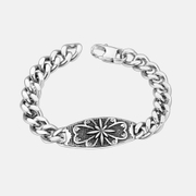 Vintage Eight Pointed Star Men's Stainless Steel Bracelet