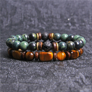 Tiger Eye Stone Bracelet Set