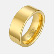 Glossy Tungsten Steel Gold Men's Ring