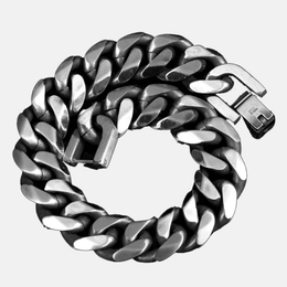 Classic Six-sided Grind Stainless Steel Men's Bracelet
