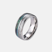 Shell Imitation Meteorite Stainless Steel Ring