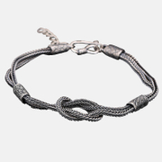 Pulseira masculina de prata 925 feita à mão