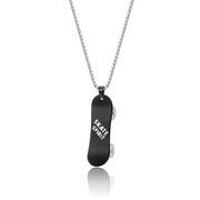 Collier Hip Hop Skateboard Acier Inoxydable