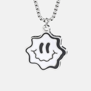 Two-tone Smiley Face Stainless Steel Pendant