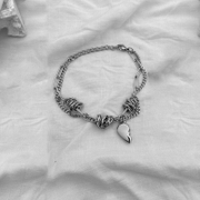 Stitching Heart Stainless Steel Couple Bracelet