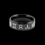 12 Zodiac Stainless Steel Ring