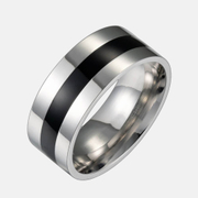 Simple Epoxy Men's Stainless Steel Ring