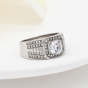 Stylish Stainless Steel Engagement Ring
