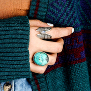 Moonstone Angel Wings Women's Ring