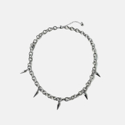 Cuban Chain Punk Rivet Stainless Steel Necklace