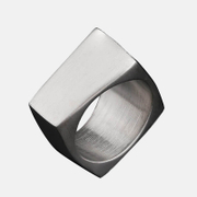 Square Signet Stainless Steel Men's Ring