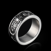 Moon Star Sun Stainless Steel Ring