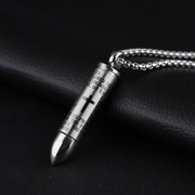 Bullet-shaped Cross Stainless Steel Pendant
