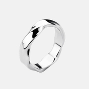 Minimalist Corrugated Stainless Steel Ring