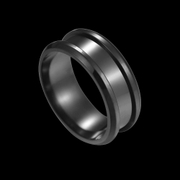 Solid Color Fluted Stainless Steel Band Ring