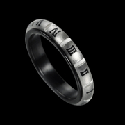 Roman Numerals Stainless Steel Couple Ring