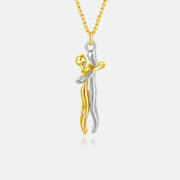 Hug Love Brass Couple Pendant