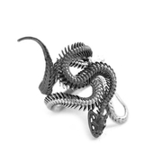 Winding Snake Sterling Silver Men's Ring