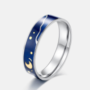 Blauer Sternen-Paarring aus Edelstahl