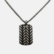 Collier en acier inoxydable avec vagues conçues en relief