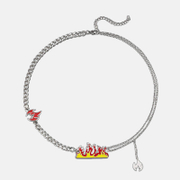 Flame Stainless Steel Hip Hop Necklace