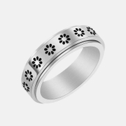 Bague tournante en acier inoxydable marguerite