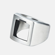 Anillo de acero inoxidable cuadrado hueco