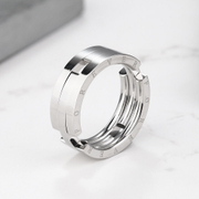 Kiss Fish Deformable Stainless Steel Couple Ring