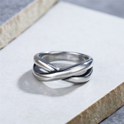 Anello Coppia Forma X In Acciaio Inossidabile